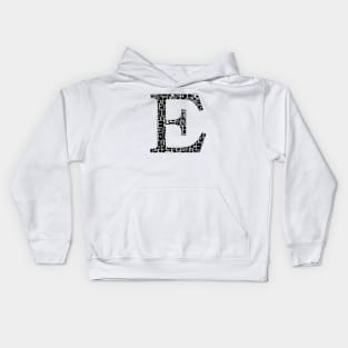 E Filled - Typography Kids Hoodie